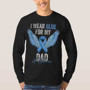 I Wear Blue For My Dad Als Awareness Angel Ribbon T-Shirt