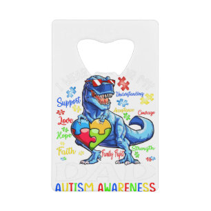 I Wear Blue For My Dad Autism Awareness Dinosaur