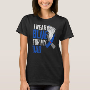 I Wear Blue For My Dad Diabetes Awareness Ribbon T-Shirt