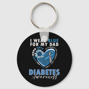 I Wear Blue For My Dad Type 1 Diabetes Awareness M Key Ring