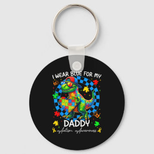 I Wear Blue For My Daddy Pride Autism Awareness Bo Key Ring