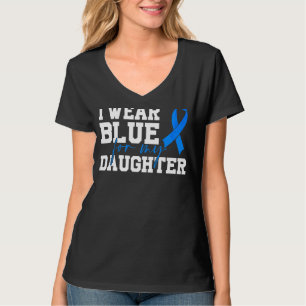 I Wear Blue For My Daughter Autism Awareness Boys T-Shirt