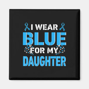 I Wear Blue For My Daughter Diabetes Awareness Mon Magnet
