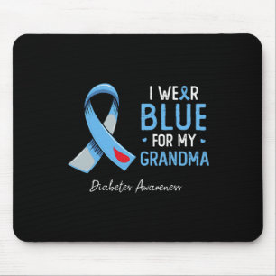 I wear blue for my grandma diabetes awareness mont mouse mat