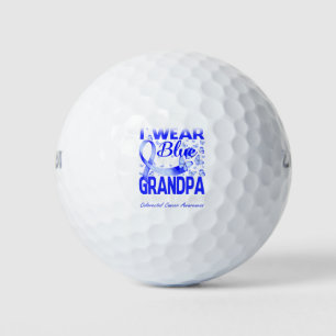 I Wear Blue For My Grandpa Colourectal Cancer Golf Balls