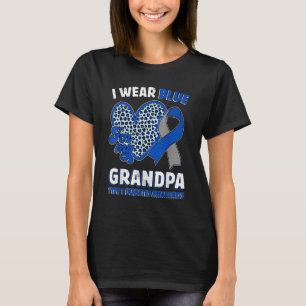 I Wear Blue For My GrandPa Diabetes Awareness Ribb T-Shirt