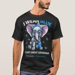 I Wear Blue For My Great Grandma Diabetes Awarenes T-Shirt