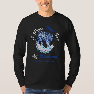 I Wear Blue For My Husband Diabetes Awareness Mont T-Shirt