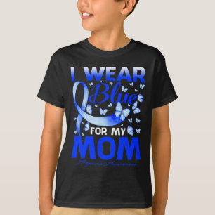 I Wear Blue For My Mum Alopecia Awareness Butterfl T-Shirt