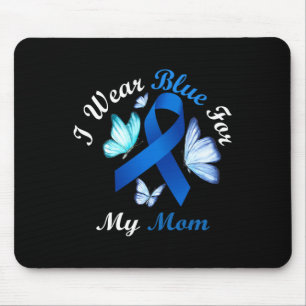 I Wear Blue For My Mum Butterfly Diabetes Awarenes Mouse Mat
