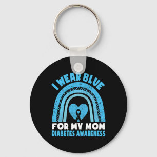 I Wear Blue For My Mum Diabetes Awareness Mum Boys Key Ring