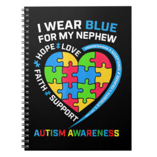 I Wear Blue For My Nephew Autism Awareness Gifts U Notebook