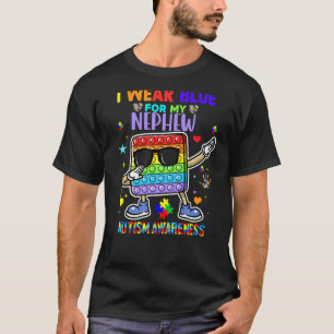 I Wear Blue For My Nephew Autism Awareness Month P T-Shirt