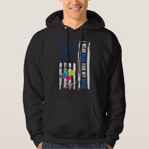 I Wear Blue For My Niece Autism Awareness Month 1 Hoodie