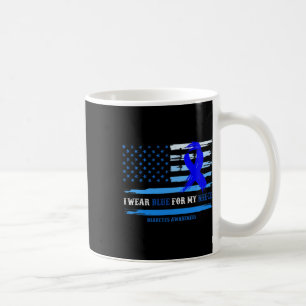 I Wear Blue For My Niece Diabetes Awareness Month Coffee Mug