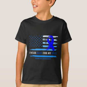 I Wear Blue For My Niece Diabetes Awareness Month T-Shirt