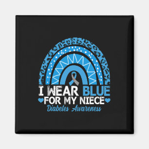 I Wear Blue For My Niece Type 1 Diabetes Awareness Magnet