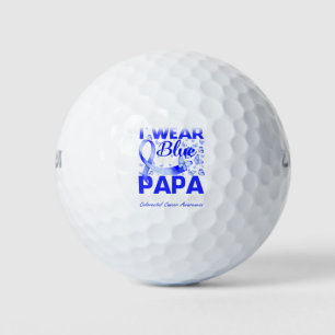 I Wear Blue For My Papa Colourectal Cancer Golf Balls