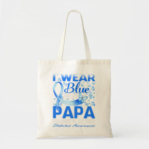 I Wear Blue For My Papa Diabetes Awareness Tote Bag