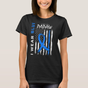 I Wear Blue For My Papaw Diabetes Awareness Flag B T-Shirt