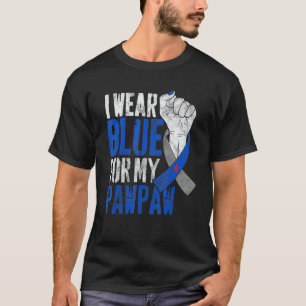 I Wear Blue For My PawPaw Diabetes Awareness Ribbo T-Shirt