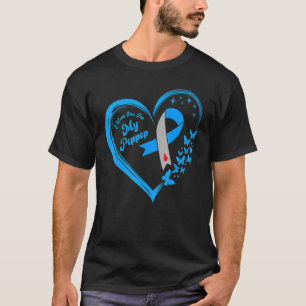 I Wear Blue For My Poppop Diabetes Awareness Ribbo T-Shirt