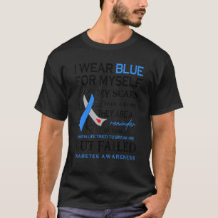 I Wear Blue For My Self Faith And Cross Blue Ribbo T-Shirt