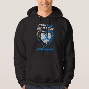 I Wear Blue For My Son Autism Awareness Hoodie