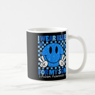 I Wear Blue For My Son Autism Awareness Mum Dad Au Coffee Mug