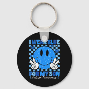 I Wear Blue For My Son Autism Awareness Mum Dad Au Key Ring