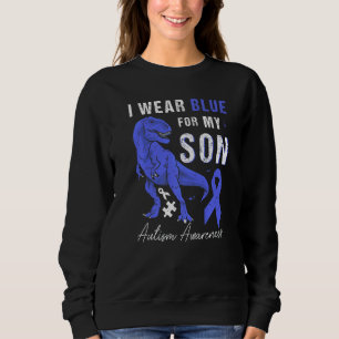 I Wear Blue For My Son Autism Awareness Mum Dad T Sweatshirt