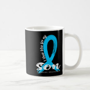 I Wear Blue For My Son Diabetes Awareness Blue Rib Coffee Mug