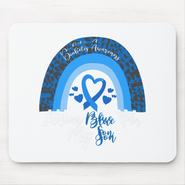 I Wear Blue For My Son Diabetes Awareness Month Gi Mouse Mat (Front)