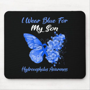 I Wear Blue For My Son Hydrocephalus Awareness  Mouse Mat