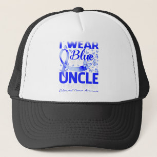 I Wear Blue For My Uncle Colourectal Cancer Trucker Hat