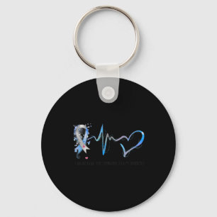 I Wear Blue For Someone Fights Diabetes Awareness  Key Ring