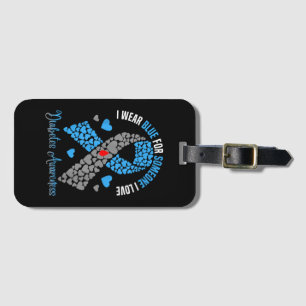 I Wear Blue For Someone I Love Type 1 Diabetes Awa Luggage Tag