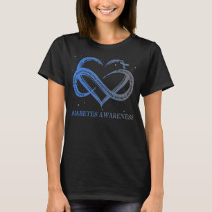 I Wear Blue & Grey For Diabetes Awareness Warrior T-Shirt