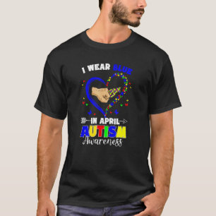 I Wear Blue In April Autism Awareness Puzzle Asd S T-Shirt
