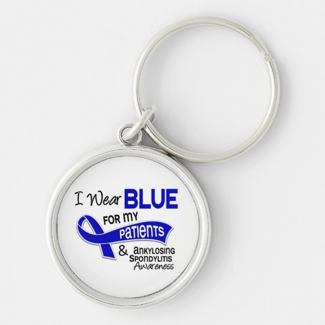 I Wear Blue Patients 42 Ankylosing Spondylitis Key Ring (Front)