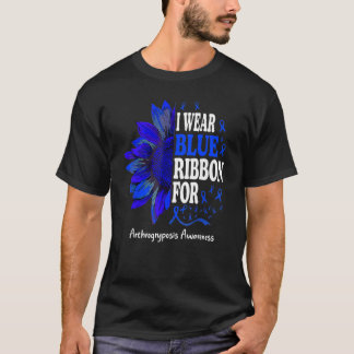 I Wear Blue Ribbon For Arthrogryposis Awareness Su T-Shirt