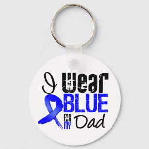 I Wear Blue Ribbon For My Dad - Colon Cancer Key Ring