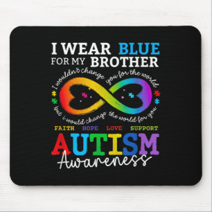 I Wear Blues For My Brother Autism Awareness Mum D Mouse Mat