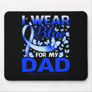 I Wear Bule For My Dad Alopecia Awareness  Mouse Mat