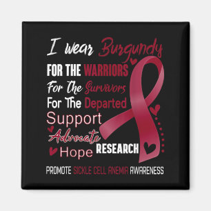 I Wear Burdy For Sickle Cell Anaemia Awareness Magnet