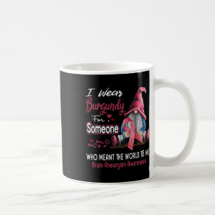 I Wear Burgundy For Brain Aneurysm Awareness 1 Coffee Mug
