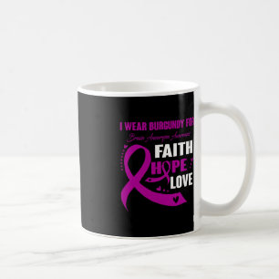 I Wear Burgundy For Brain Aneurysm Awareness Gifts Coffee Mug