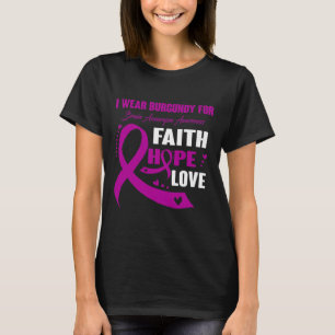 I Wear Burgundy For Brain Aneurysm Awareness Gifts T-Shirt