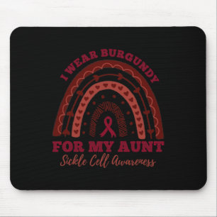 I Wear Burgundy For My Aunt Rainbow Sickle Cell Aw Mouse Mat