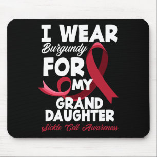 I Wear Burgundy For My Granddaughter Sickle Cell A Mouse Mat